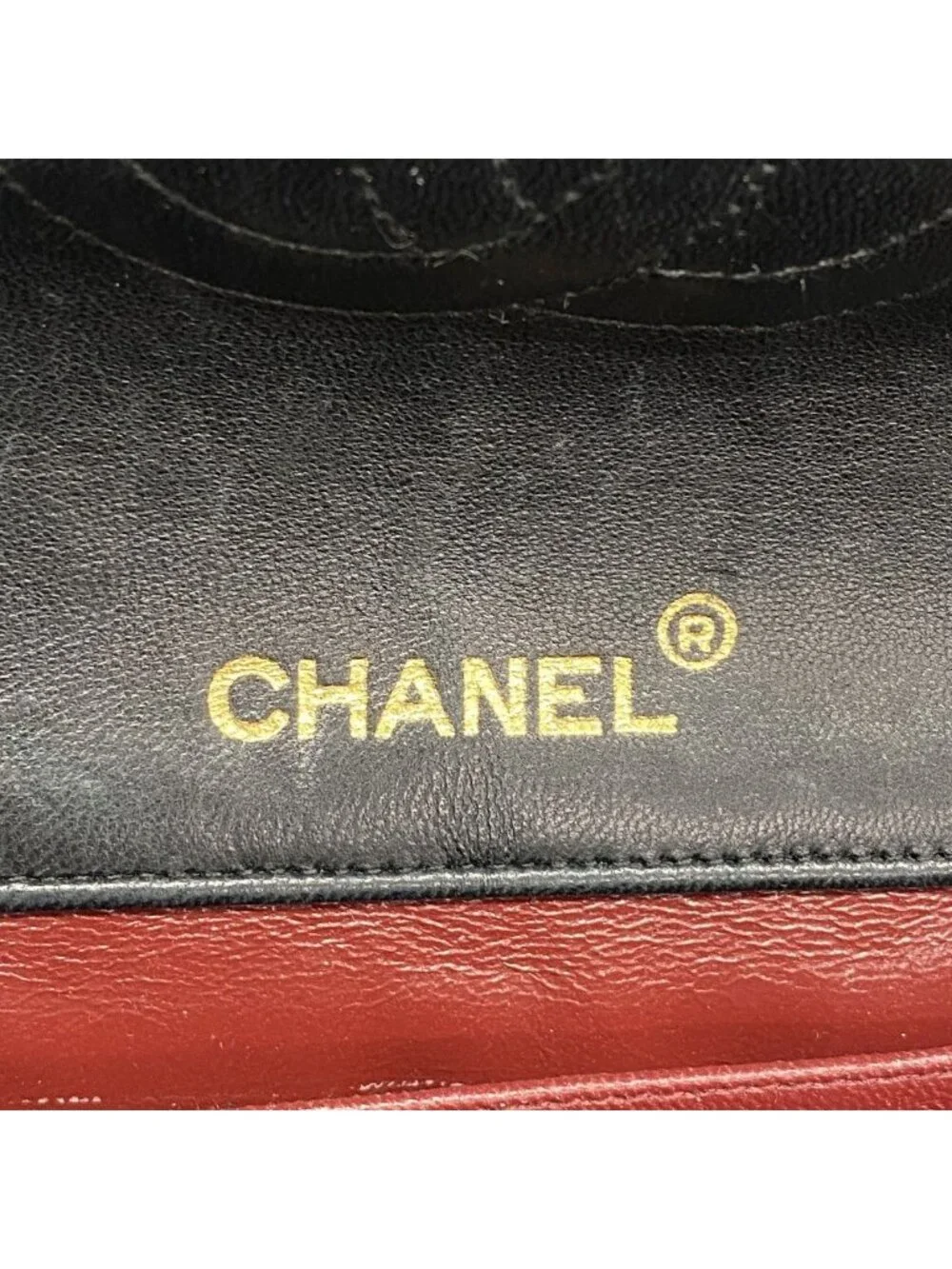 Chanel Shoulder Bag Mini Quilted Jumbo CC Logo Lambskin Black Gold